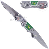 California Legal Mini Dual Switchblade Double Trouble Automatic Knife - John Deere