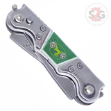 California Legal Mini Dual Switchblade Double Trouble Automatic Knife - John Deere