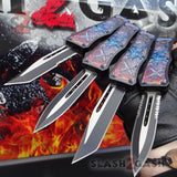 Dragon OTF Knife Automatic Switchblade - Red, Green, Blue
