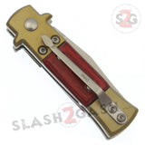 Mini Duck Stiletto Auto Knife California Legal Switchblade Automatic Knives - Rosewood