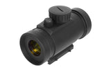 Airsoft Red Dot Scope - Plastic, Illuminated Crosshair w/ Rail Mount