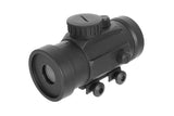 Airsoft Red Dot Scope - Plastic, Illuminated Crosshair w/ Rail Mount