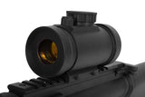 Airsoft Red Dot Scope - Plastic, Illuminated Crosshair w/ Rail Mount