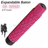 Expandable Pink Baton Metal Police Stick w/ Sheath - 16" Inch