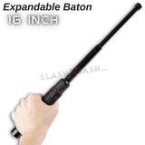 Expandable Baton Metal Police Stick w/ Sheath - 16" Inch