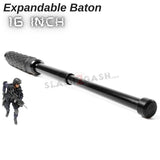 Expandable Baton Metal Police Stick w/ Sheath - 16" Inch