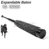Expandable Baton Metal Police Stick w/ Sheath - 16" Inch