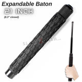 Expandable Baton Metal Police Stick w/ Sheath - 21" Inch