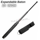 Expandable Baton Metal Police Stick w/ Sheath - 21" Inch