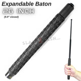 Expandable Baton Metal Police Stick w/ Sheath - 26" Inch