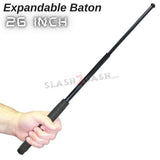 Expandable Baton Metal Police Stick w/ Sheath - 26" Inch