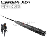 Expandable Baton Metal Police Stick w/ Sheath - 32" Inch