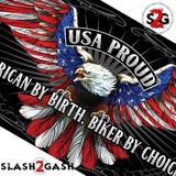 USA Proud Eagle Flag 3 x 5 American By Birth, Biker By Choice Hot Leathers FGA1069
