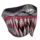 Hot Leathers Fang Face Neoprene 1/2 Face Mask Reptile Hooks & Fangs facemask