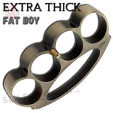Fat Boy Extra Wide Large Knuckles Chubby Chunk Buckle - Antiqued Brass Big Hands