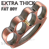 Fat Boy Extra Wide Large Knuckles Chubby Chunk Buckle - Copper Big Hands
