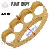 Fat Boy Extra Wide Large Knuckles Chubby Chunk Buckle - Gold Big Hands