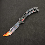 22 colors CSGO Butterfly Knife SHARP 440C Counter Strike Balisong