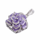 Crystal Flower USB Flash Drive 2.0 Rose Necklace Charm 16 GB - 3 Colors