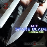 Spare Alt Blade for The ONE Franken REPLICANT Butterfly Knife TITANIUM Balisong Replacement - (clone) with hardware