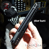 FrankenREP Butterfly Knife TITANIUM Balisong Black G10 Handles - (clone) Replicant Silver Liners the one Baliplus