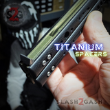 FrankenREP Butterfly Knife TITANIUM Spacers Balisong G10 - (clone) Replicant Black and Gold