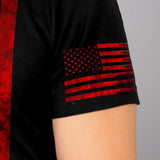 American Flag Bullets T-Shirt Red Sleeve Print Custom slash2gash S2G backprint
