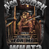 I'm Sorry You're Coming For My What? Cowboy Skeleton w/ Shotgun T-Shirt slash2gash S2G