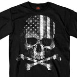 Flag Skull T-Shirt Crossbones Mens Short Sleeve American Flag slash2gash S2G