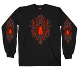 Hot Leathers Pinstripe Spider Long Sleeve Double Sided TShirt Custom S2G