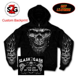 Slash2Gash S2G Hot Leathers Shredder Skull Hooded Sweatshirt Custom