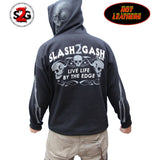 S2G Slash2gash Hot Leathers Jolly Roger Skull Hoodie Custom slash2gash Backprint