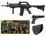 Game Face Spring Powered AR-15 350 FPS and 1911 Handgun Airsoft Kit