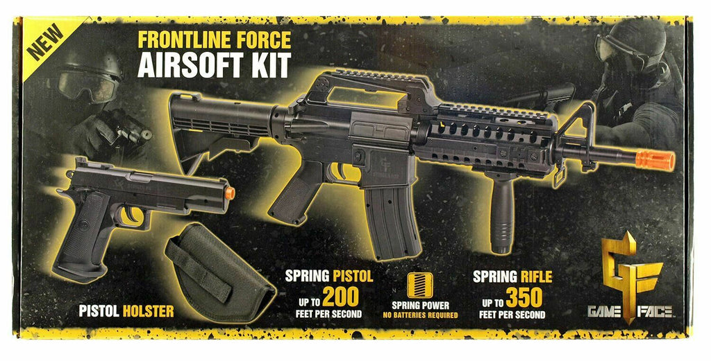 Game Face Spring Powered AR-15 350 FPS & 1911 Handgun