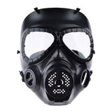 Airsoft Paintball Dummy Gas Mask with Fan for Cosplay Protection Halloween Evil Antivirus