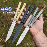 Tachyon 3 Balisong Clone Butterfly Knife Channel w/ Adjustable Spring Latch 440 Stainless Steel