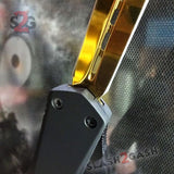 Delta Force Gold OTF Knife D/A Black Switchblade *Limited Edition* Automatic Knives - Dagger Plain