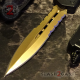 Gold Recon OTF Knife D/A Black Switchblade *Limited Edition* Automatic S2G Tactical Knives - Dagger Serrated
