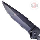Quick Shot Pistol Grip Black Automatic Knife w/ Saftey Lock Jumbo 9.5" Large Switchblade