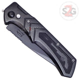 Quick Shot Pistol Grip Black Automatic Knife w/ Saftey Lock Jumbo 9.5" Large Switchblade