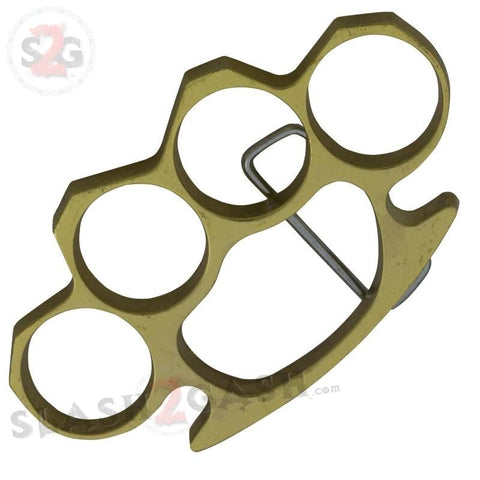 Classic Knuckles with Belt Attachment (Horizontal Carry) - Gold Buckle