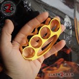 Fat Boy Extra Wide Large Brass Knuckles Chubby Chunk Buckle - Gold Big Hands