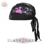Hot Leathers Lady Rider Bling Premium Head Wrap Durag w/Rhinestones
