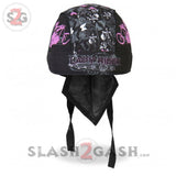 Hot Leathers Lady Rider Bling Premium Head Wrap Durag w/Rhinestones