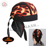 Hot Leathers Flames Headwrap Premium Motorcycle Durag