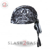 Hot Leathers Death Wings Premium Headwrap "Reaper" Biker Du-Rag Doo Rag Skull Cap