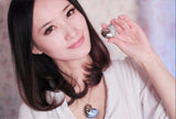 Crystal Heart USB Flash Drive 2.0 Magnetic Necklace 16 GB - 6 Colors