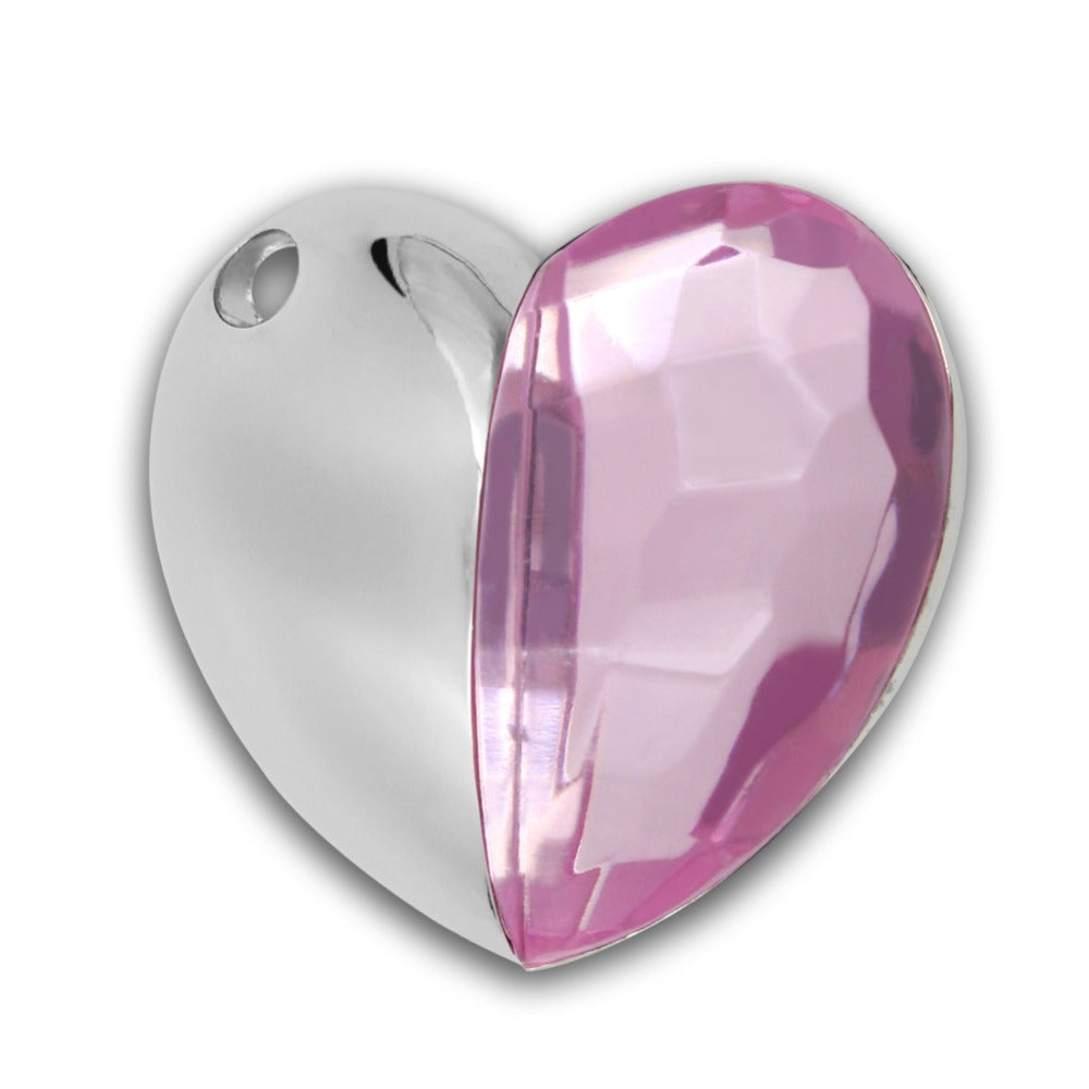 Crystal Necklace Heart USB Flash Drive 2.0 PINK Pendant