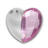 Crystal Necklace Heart USB Flash Drive 2.0 PINK Pendant Charm 16gb