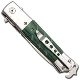 Hidden Release Dual Action Automatic Knife Jungle Green - Toxic Venom